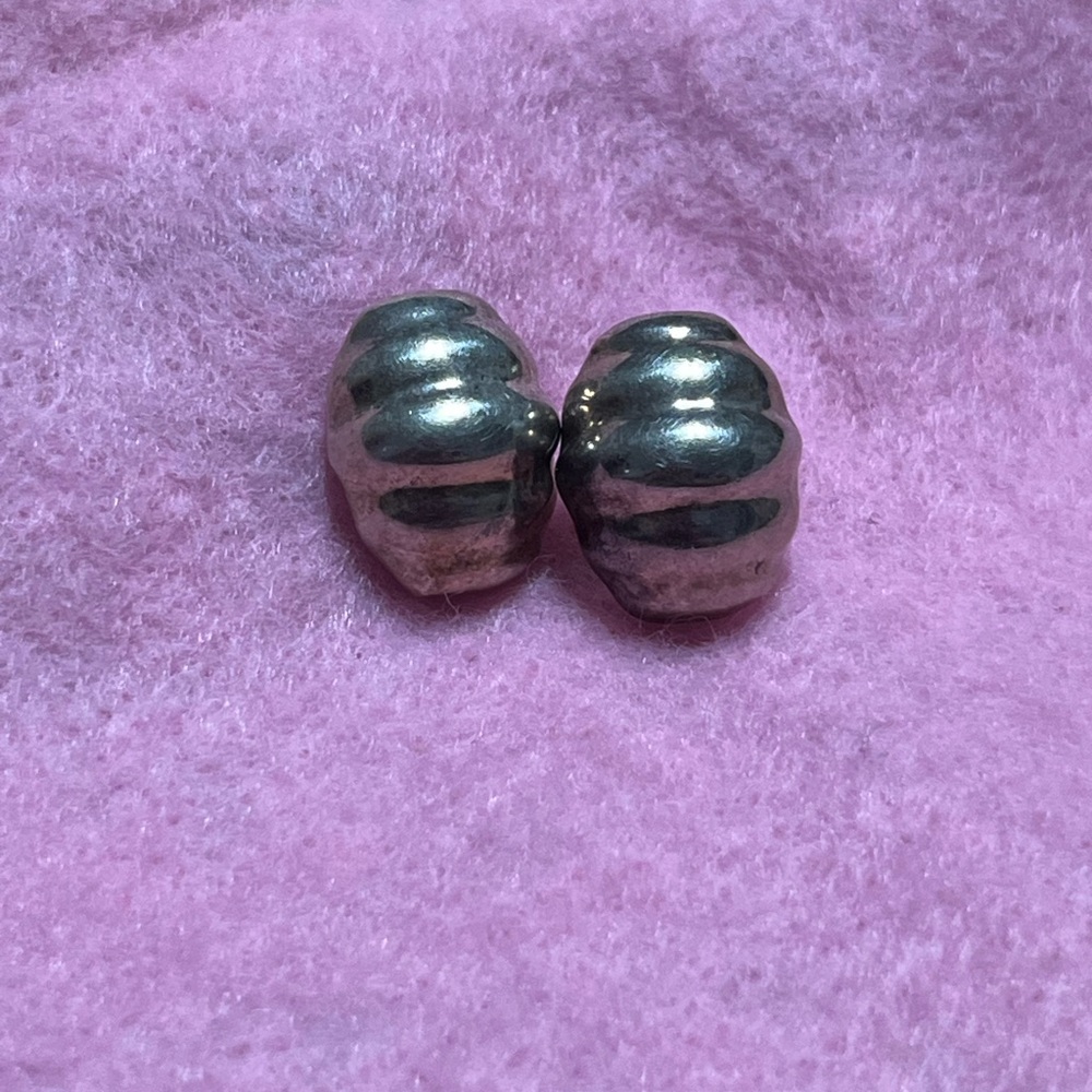 Vintage sterling silver Mexico croissant earrings